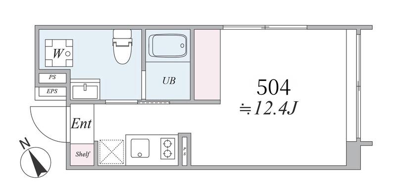 THE TRIAS 121(1K/4階)の間取り写真