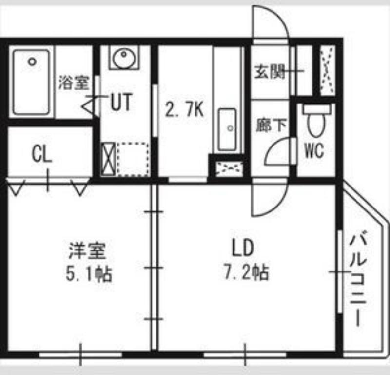シャトーアンジュラス(1LDK/3階)の間取り写真