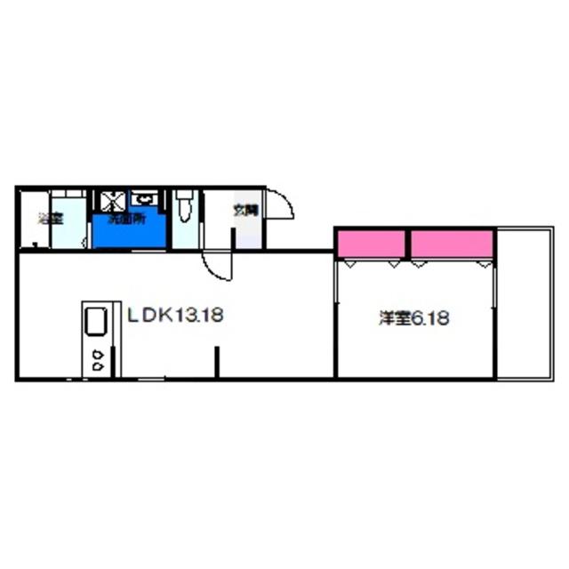 CIEL COURT(1LDK/1階)の間取り写真