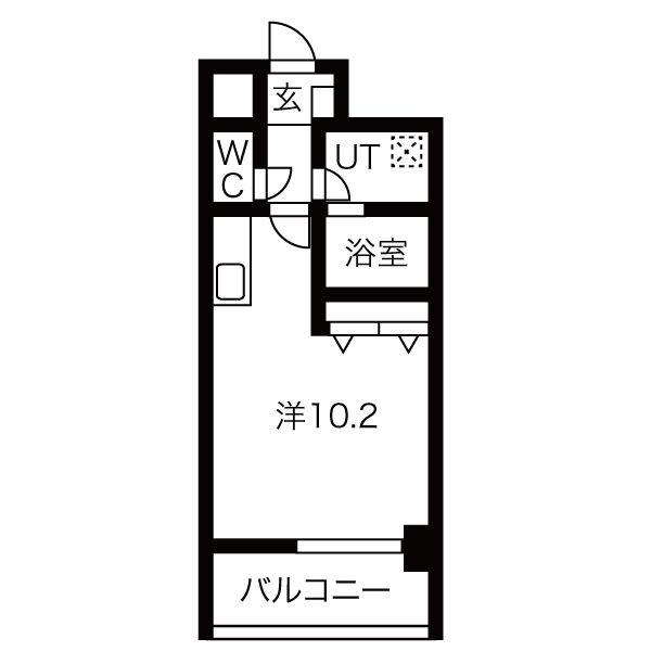 アレーヌコート野並(ワンルーム/3階)の間取り写真