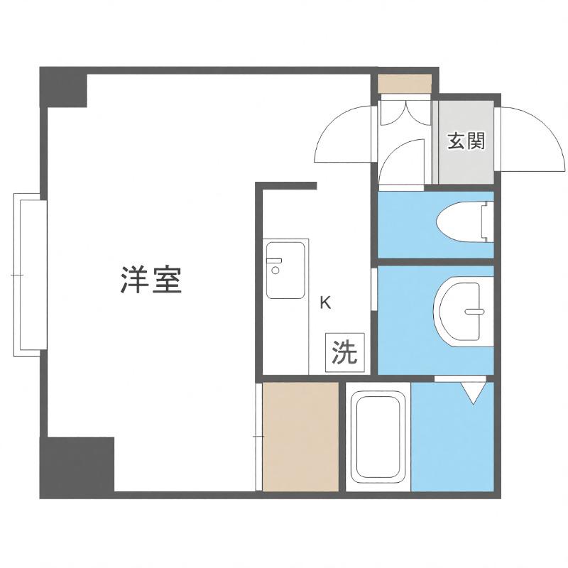 KS STAGE ASAHIMACHI(1K/6階)の間取り写真