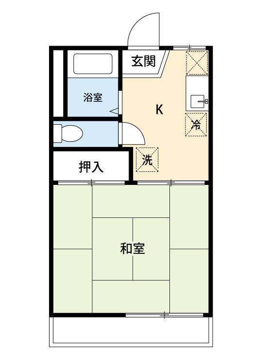 サンビレッジ(1K/1階)の間取り写真