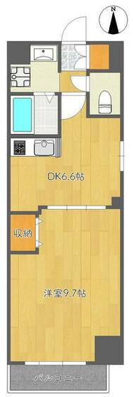 MKT 葛西(1DK/6階)の間取り写真