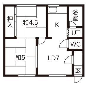 アムクレスト発寒(2LDK/2階)の間取り写真