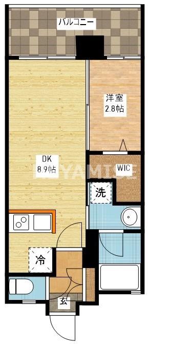 サクセスカバーヒルズ(1DK/7階)の間取り写真