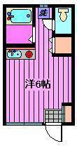 第5黒崎ビル(ワンルーム/1階)の間取り写真