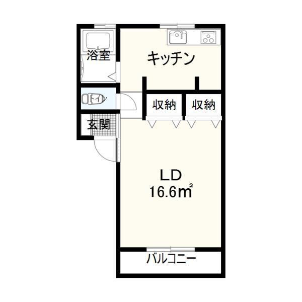 エスペランサ(1K/1階)の間取り写真