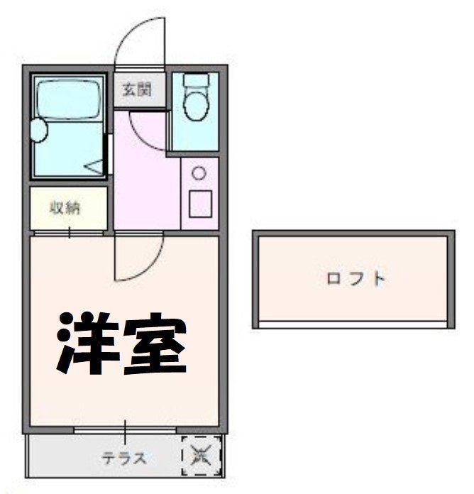 リブレス八木崎(1K/1階)の間取り写真