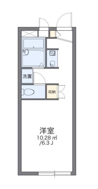 レオパレスウィン(1K/1階)の間取り写真