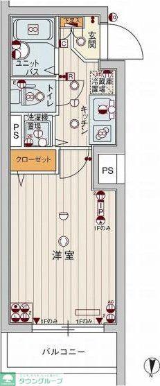 GENOVIA中野・都立家政(1K/3階)の間取り写真