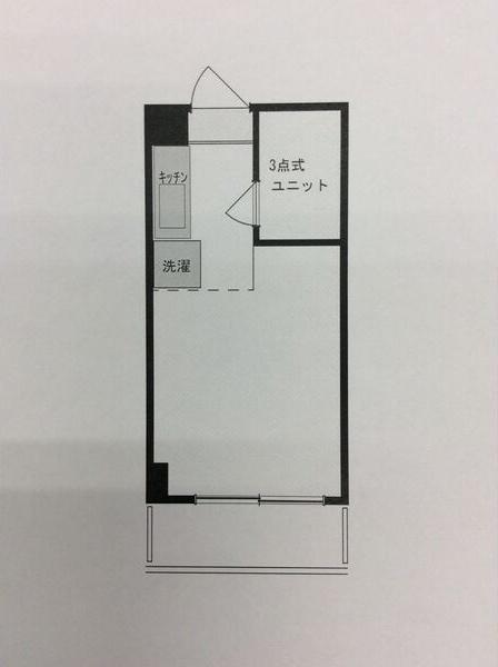 レジデンスカープ厚木(1K/2階)の間取り写真