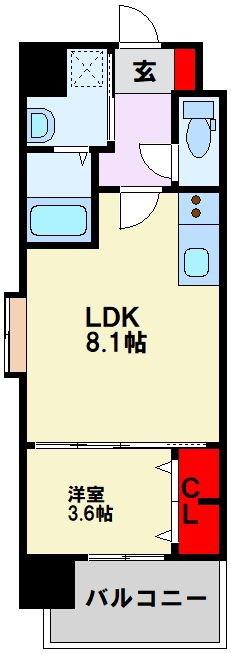 ギャラン菅原(1DK/2階)の間取り写真