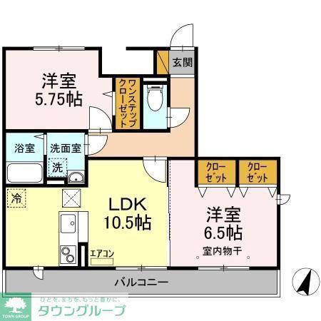 ヴェルデ神明町(2LDK/1階)の間取り写真