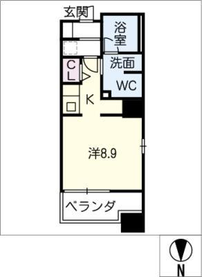 サカエ東桜ビル(ワンルーム/7階)の間取り写真