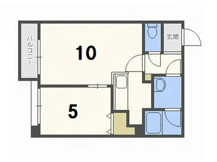 アルフィーネ新札幌(1LDK/3階)の間取り写真
