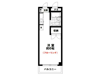 タシロビル(1K/3階)の間取り写真