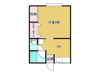 コーポラス上田(1DK/2階)の間取り写真