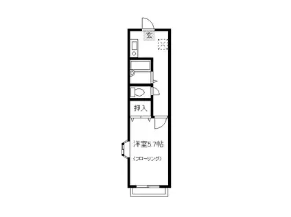 ロイヤルハイツUCHIYAMA(1K/2階)の間取り写真