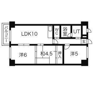 アルファヒル麻生(3LDK/10階)の間取り写真
