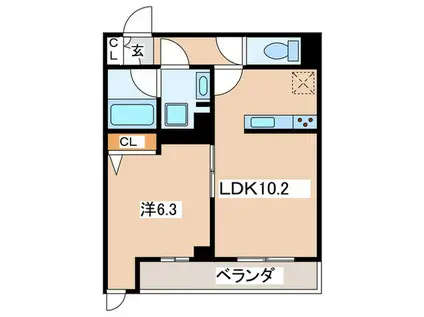 プリオーレ鎌倉(1LDK/1階)の間取り写真