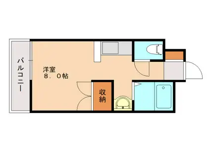 プレアール井堀(ワンルーム/1階)の間取り写真