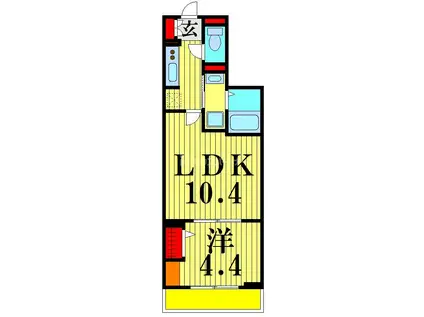 レクシア西新井(1LDK/1階)の間取り写真