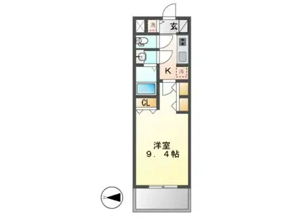 ラデュセール志賀本通II(1K/12階)の間取り写真
