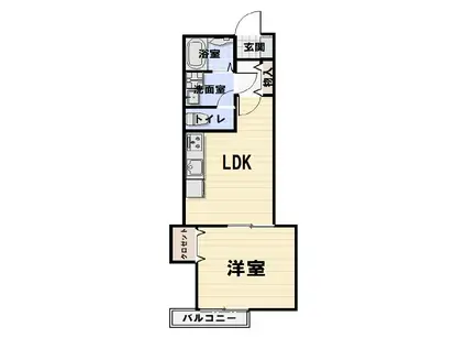 LIKE松ヶ丘(1LDK/1階)の間取り写真
