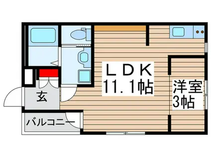 RADLANCE新松戸(1LDK/3階)の間取り写真