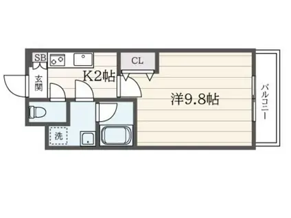 クレール東戸塚(1K/1階)の間取り写真