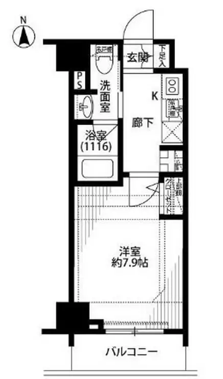 プレール・ドゥーク浜松町 3階階 間取り