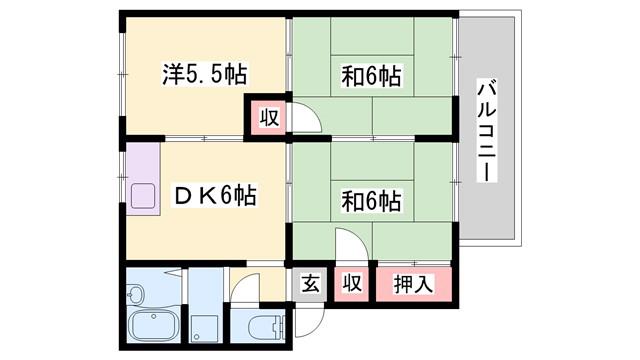 津南コーポラス(3DK/1階)の間取り写真