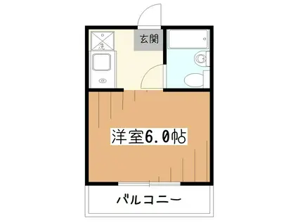 ボナール橘(1K/3階)の間取り写真