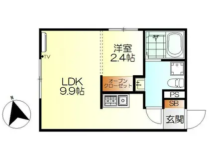 M・テラス吉浦新町(1LDK/1階)の間取り写真