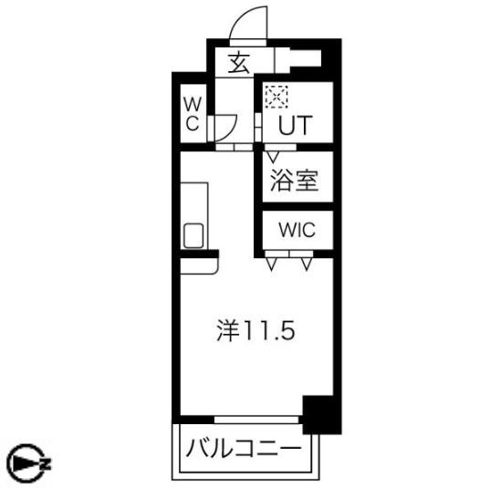 CASONE ASSO(ワンルーム/2階)の間取り写真