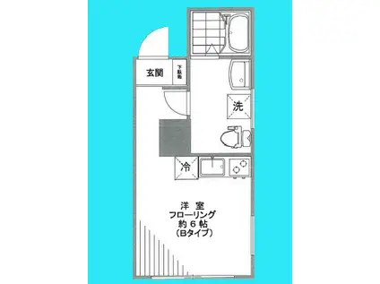 CICADA SAKURAJOSUI(ワンルーム/2階)の間取り写真