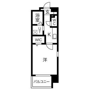 PROUDEAR(1K/6階)の間取り写真