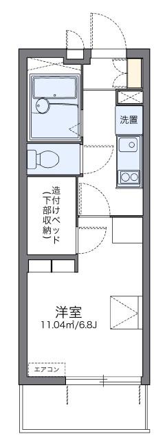 レオパレスアーク姫島(1K/4階)の間取り写真