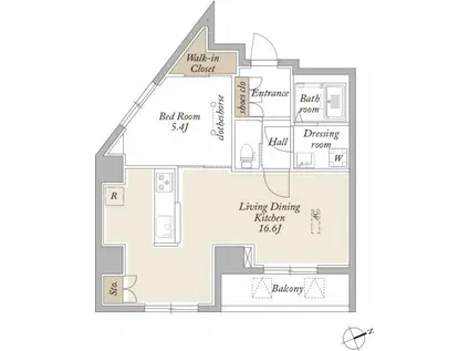 ARKMARK上北沢 アークマーク上北沢(1LDK/4階)の間取り写真