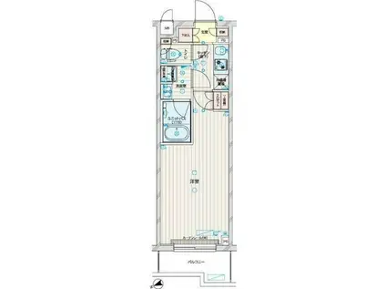 ルーブル武蔵新城七番館(1K/3階)の間取り写真