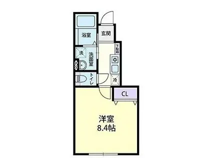 SERENO(1K/1階)の間取り写真