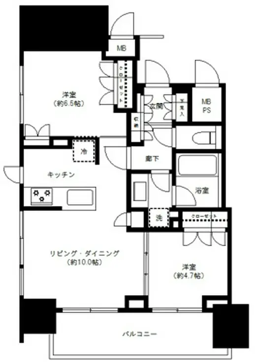 クラッシィスイート・ジオ東麻布 13階階 間取り