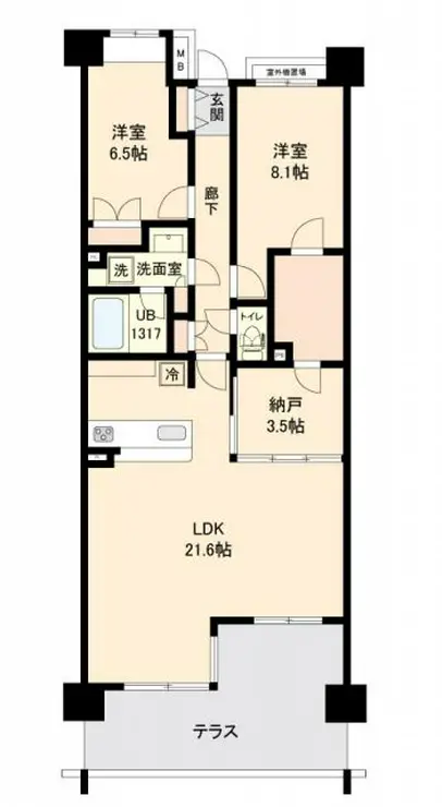 リーベスト西千葉 1階階 間取り