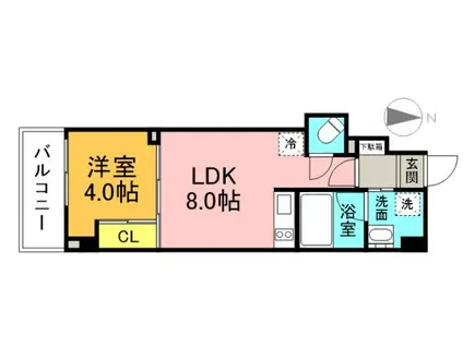 ELETTA吉島(1LDK/4階)の間取り写真