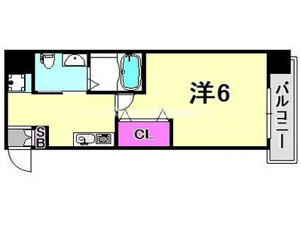 SWISS立花(1K/10階)の間取り写真