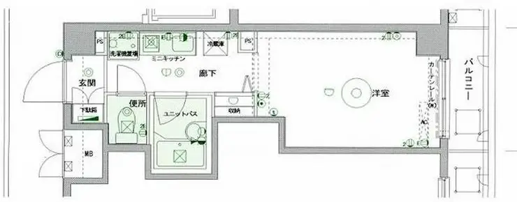 パークウェル目黒本町 6階階 間取り