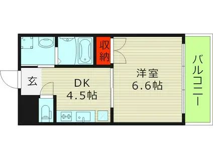 ヒットメゾン大智(1DK/1階)の間取り写真