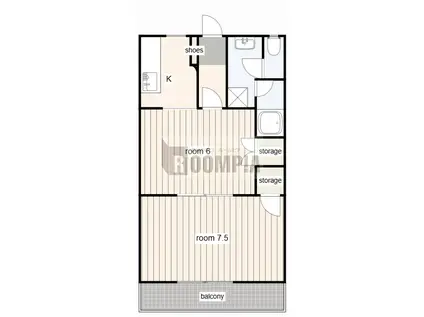 アイランドハイツDAN(2K/2階)の間取り写真