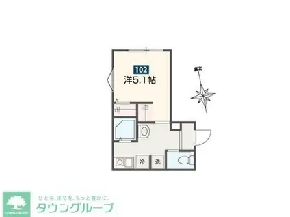 サークル ヴィラ日進(1K/1階)の間取り写真