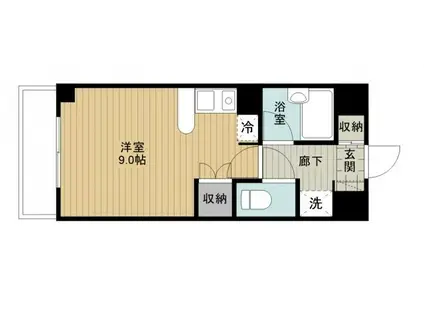 ドミール星が丘(ワンルーム/2階)の間取り写真